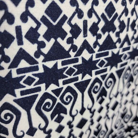 Talbots A Line Knit Geometric Sleeveless Dress Navy White Small - Picture 10 of 15